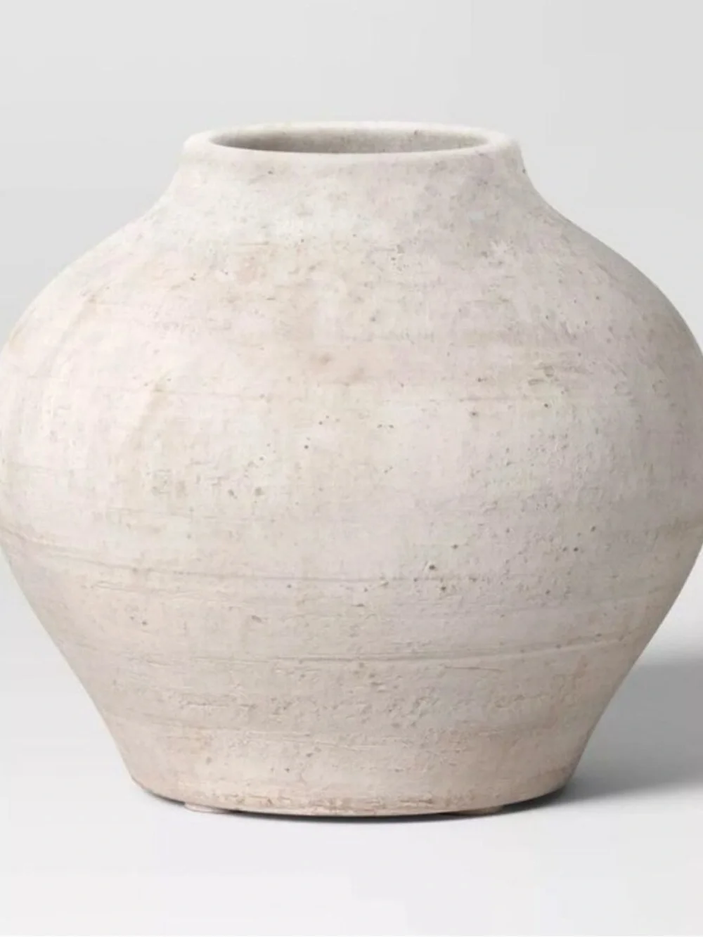 Threshold Cream Textured Round Ceramic Vase